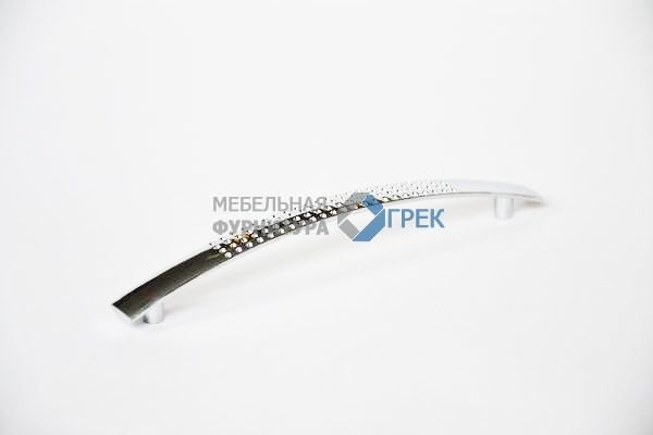 ручка скоба с перфорацией 128mm хром