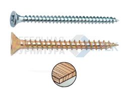 Саморез универсальный с потайной головкой   для дерева, ДСП, ДВП
